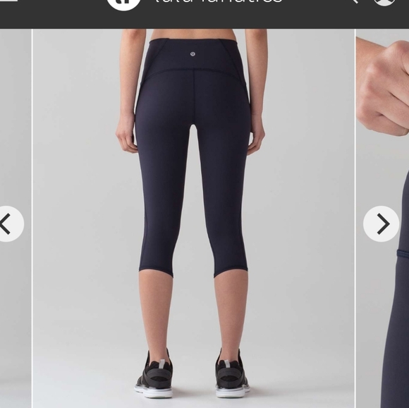 Lululemon Train Times Crop 17" Size 2 Navy - Picture 3 of 13